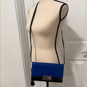 Michael Kors Collection Elegant Blue and Black Crossbody Bag
